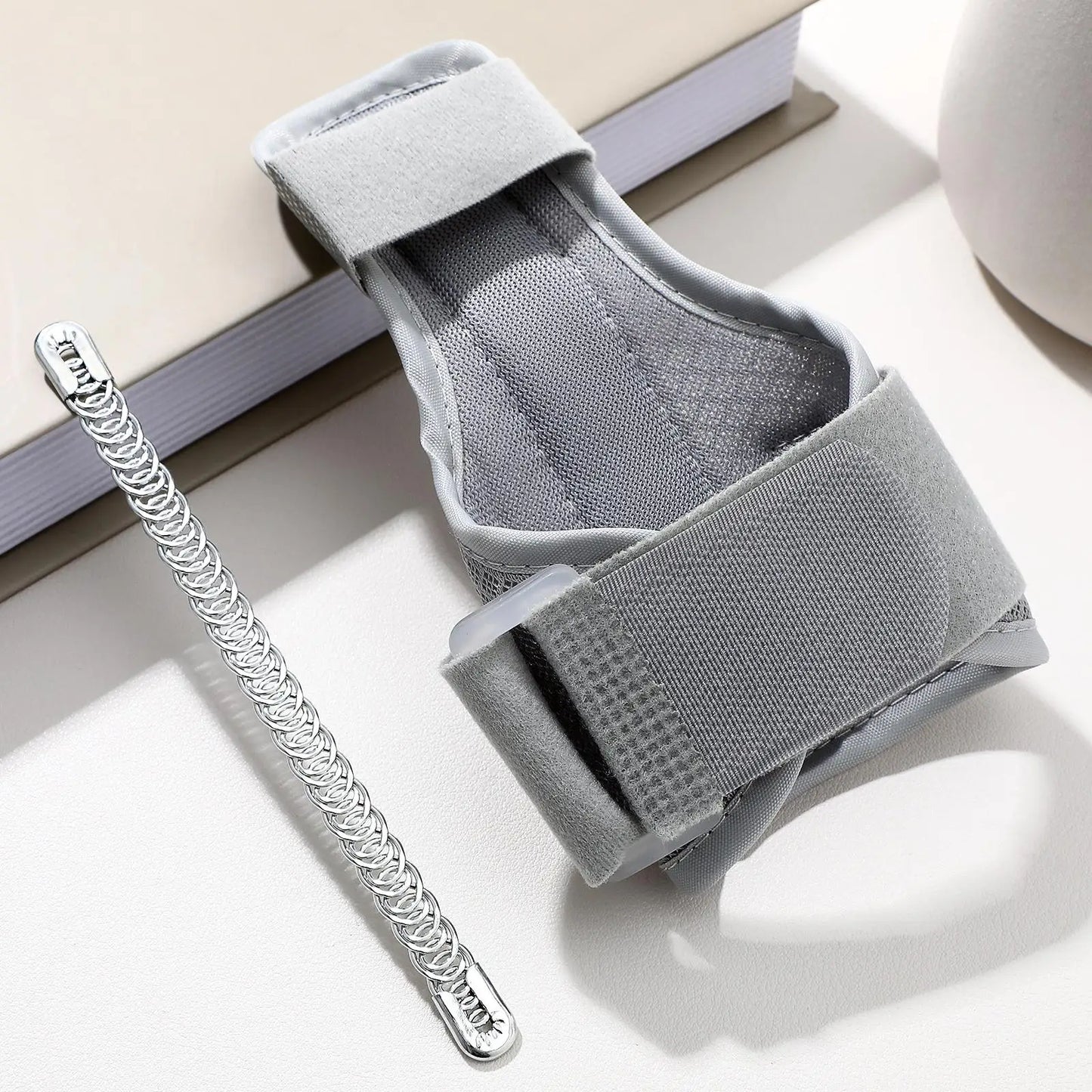 Thumb Splint Finger Fixed Wrist Guard Strong Support Aluminum Plate Comfortable Fit Breathable Fabric Stops Grey Joint